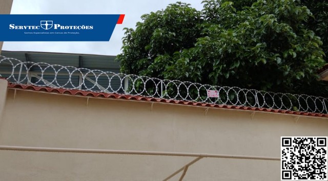 Fornecimento e instalação de Cerca Concertina Flat Wrap  450 mm - Servtec RJ