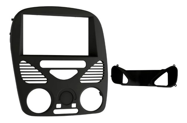 Moldura 2din Fiat Palio Strada / Palio Weekend Siena G2 C/ e S/ Ar -  Preta