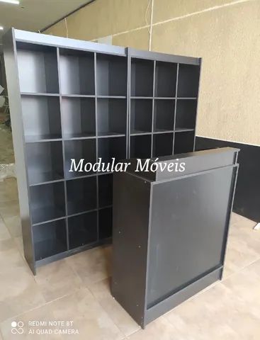 Colmeias + 1 Balcão Caixa - MDF Preto