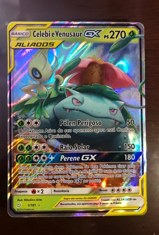 Carta Pokémon Original Aliados Pikachu e Zekrom Gx em Português