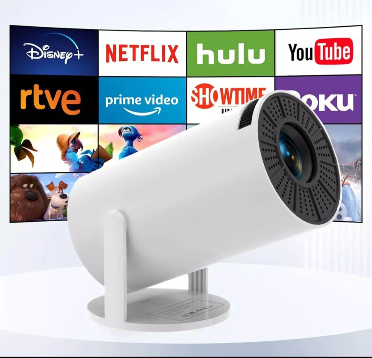 Projetor Portátil 4k sistema Android para Cinema em Casa