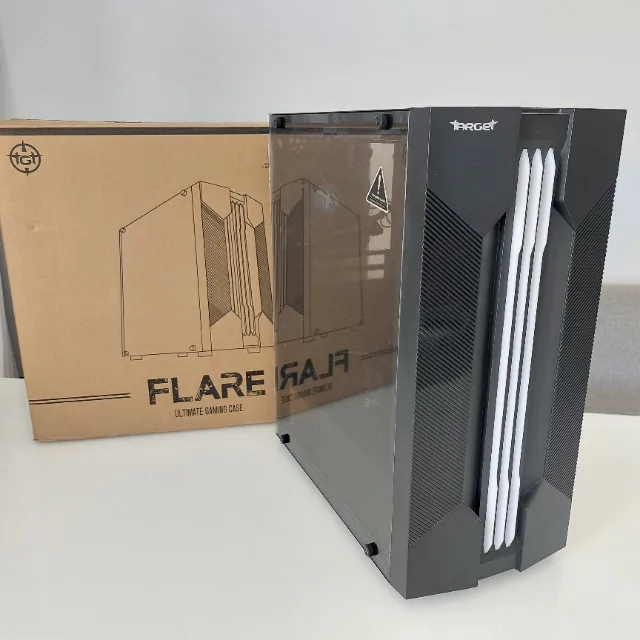 NOVO | Gabinete Gamer LED c/ 3 fans Lateral Vidro TGT Flare - Fazemos Entrega