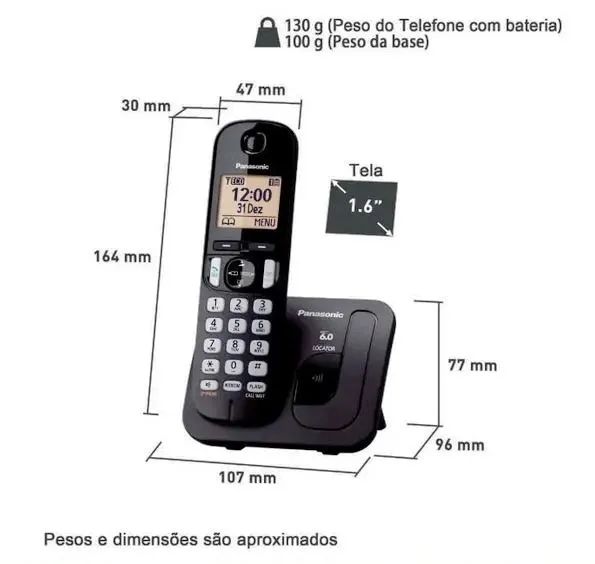 Telefone Panasonic - sem fio  - Foto 4