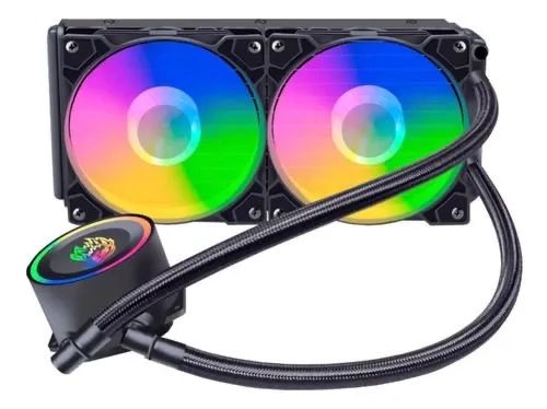 Water Cooler K-mex Waci Ice Gun 240mm Preto Led Rgb - Foto 2