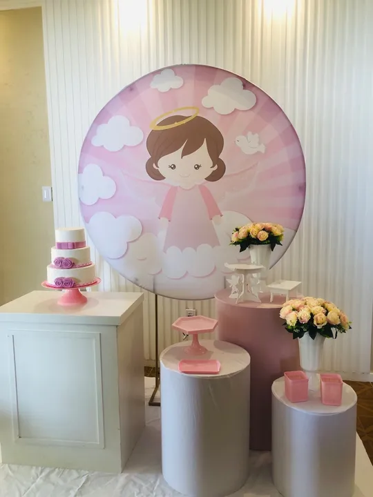 Decoração Pegue e monte Batizado