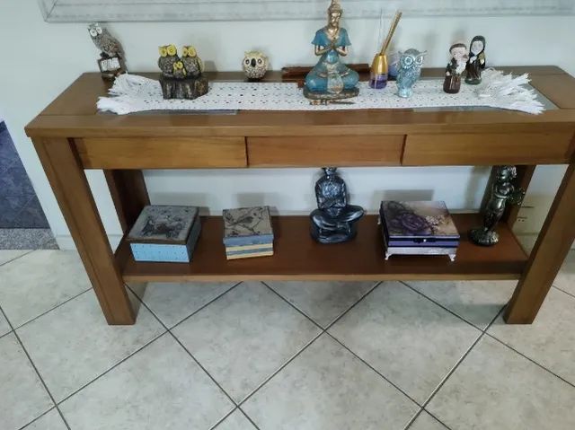 Aparador em madeira com detalhes em vidro - Foto 3