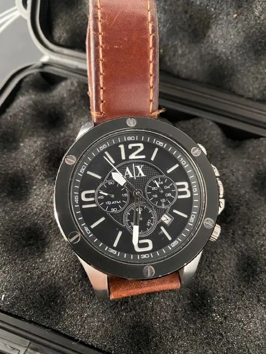 Relógio Armani Exchange Chronograph Black Dial AX1509 - Foto 2