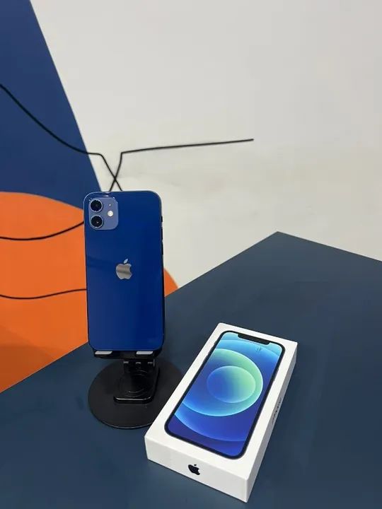 IPhone 12 Azul 128Gigas Saúde de Bateria 76% R$1.900,00 | Loja