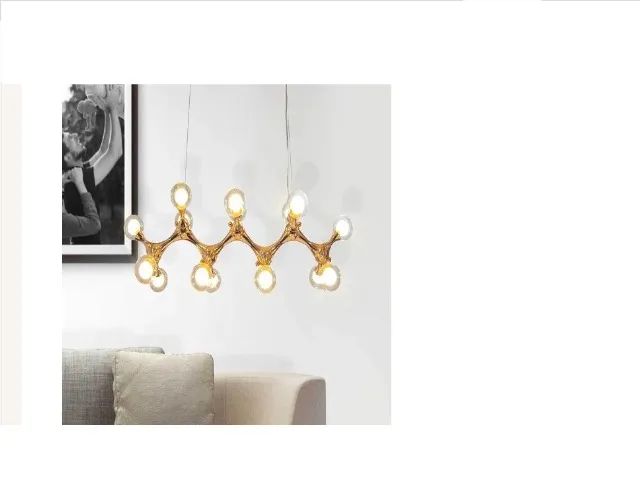 Lustre Pendente Moderno Ouro Rose Dna Pd1298g New Line Imports - Foto 2