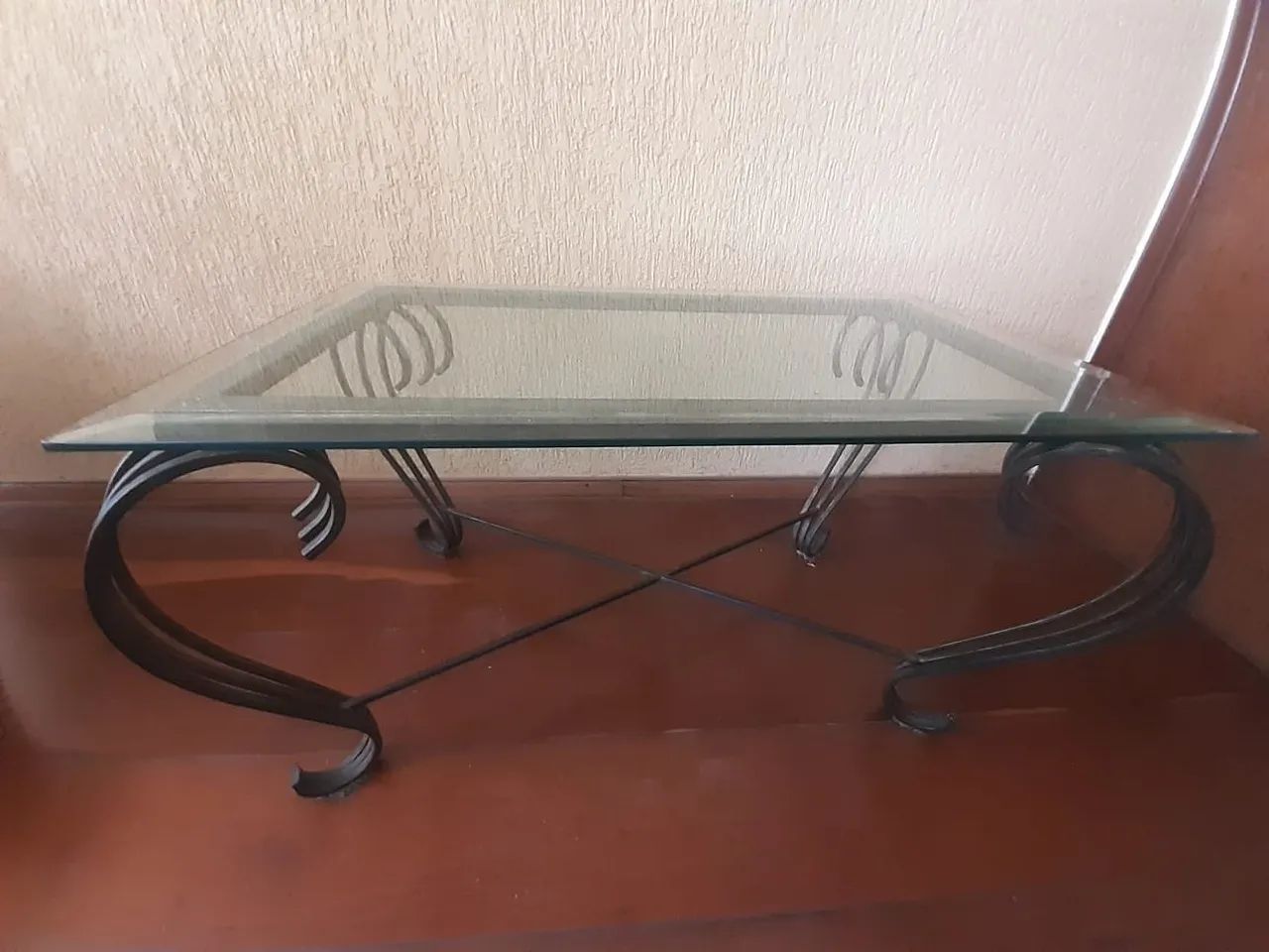 Mesa de centro em vidro e ferro - Foto 3