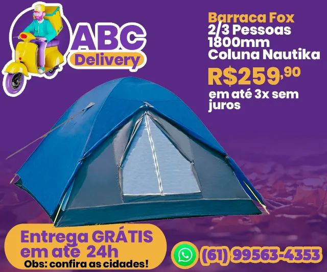 Barraca Fox 2/3 Pessoas 1800mm Coluna Nautika