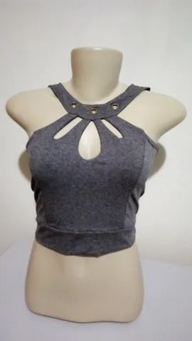 Blusa cropped kit com 6 unidades