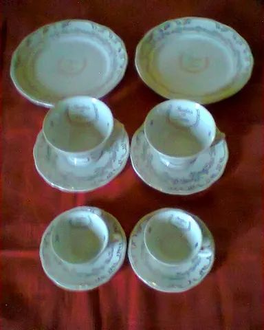 Porcelana Schmidt bodas de ouro e prata
