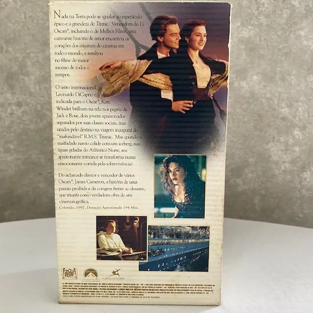 VHS Titanic 2 Fitas Cassete Box Legendado Ideal Para Compor Cenário - Foto 5