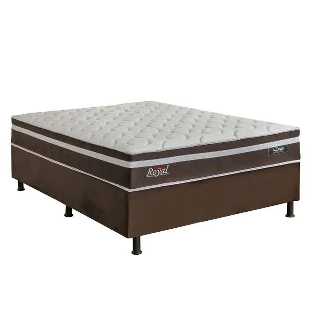 Cama Casal Royal - ? Altura: 68 cm(Colchão + Base) somente hoje!
