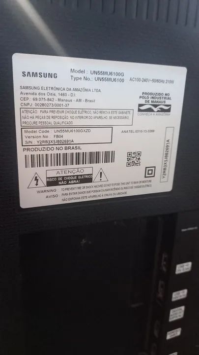 TV 55 polegadas com tela trincada - Foto 5