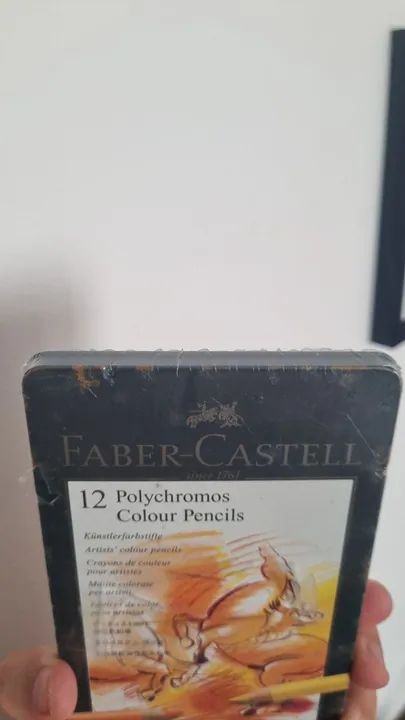 Caixa lapis de cor Faber-Castell 12 cores Polychromos importado original  - Foto 3