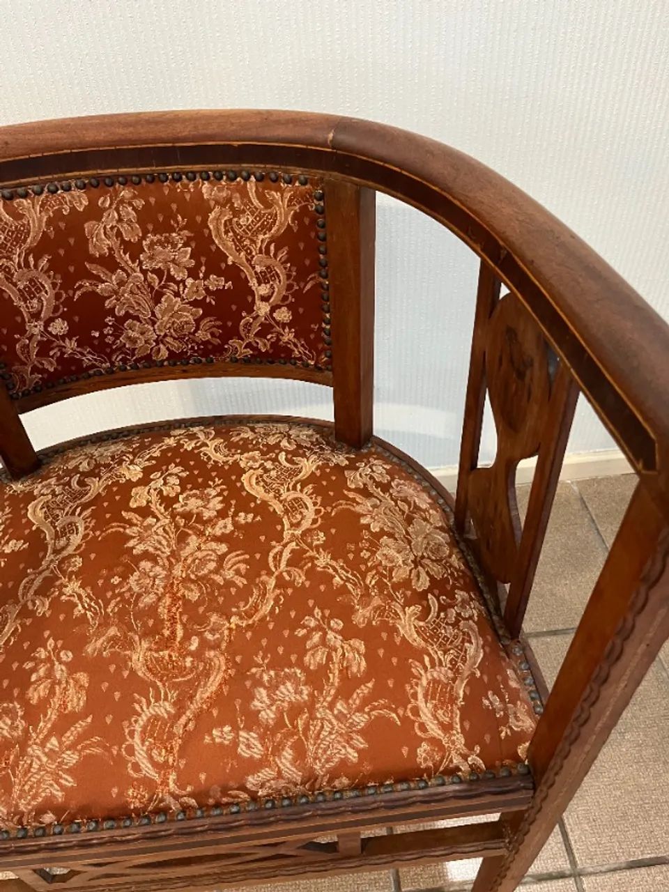 POLTRONA ANTIGA ART DÉCO ANOS 40 ORIGINAL - Foto 3
