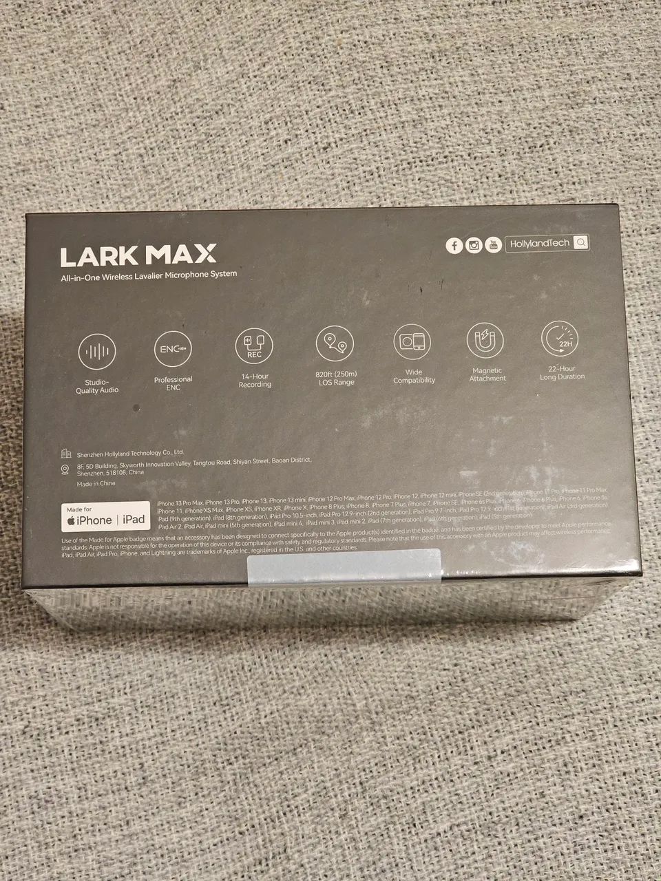 Microfone sem fio Hollyland Lark Max 420251980205271044