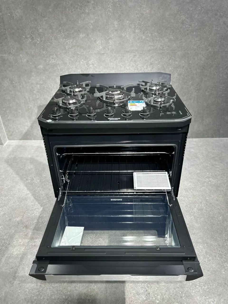 Fogão 5 bocas mesa de vidro  - Foto 4