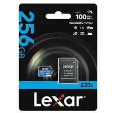 Cartão de memória Lexar microSD 256GB LSDMI256BBNL-633A High-Performance 633x