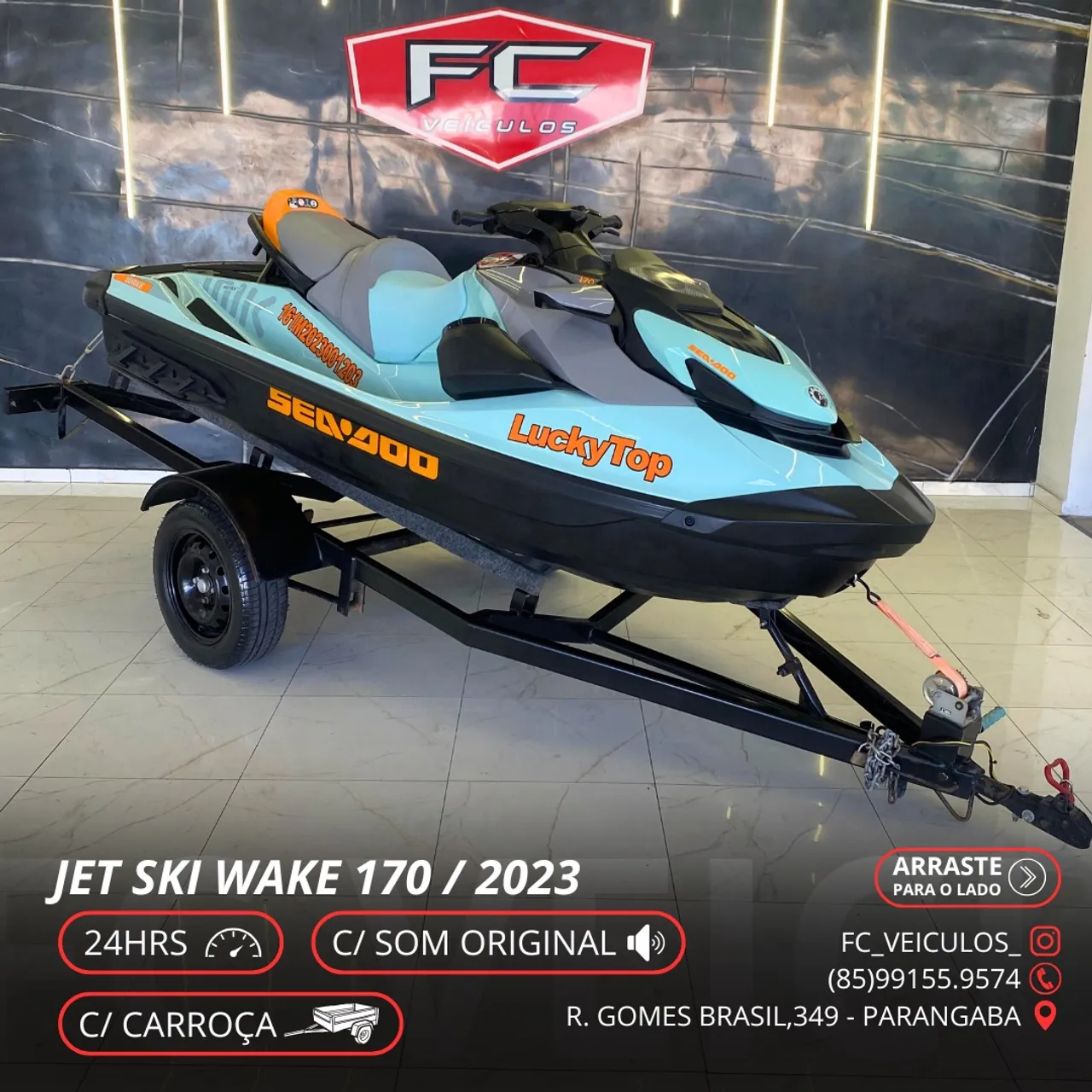 Jet Ski Wake 170 - 2023 - C/ Carroça