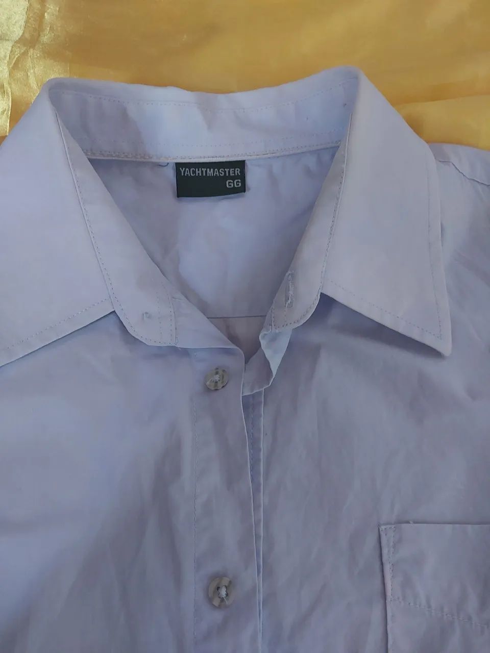 Camisa social masculina azul claro, adulto. - Foto 2