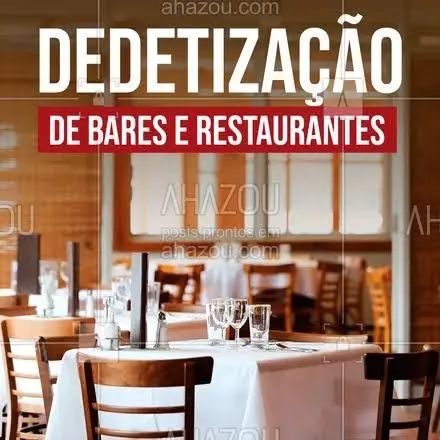 Dedetização de Bares e Restaurantes !!