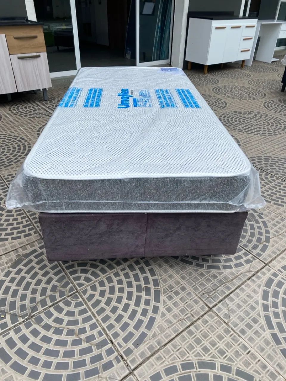 Conjunto box de solteiro mola ensacada novo  - Foto 5
