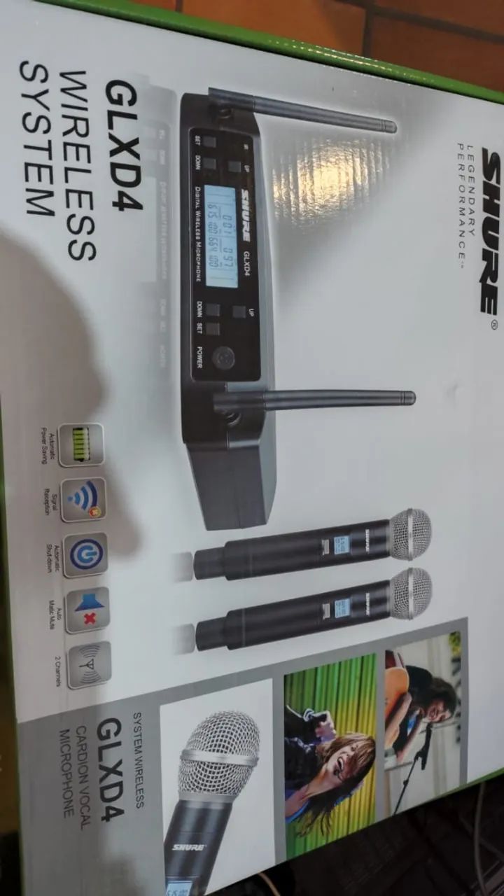 2 microfone Shure sem fio GLXd464197818388867122