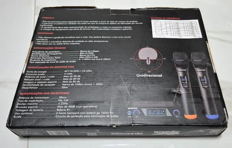 Microfone Sem Fio Soundvoice Mm220sf Duplo De Mão UHF - Foto 6
