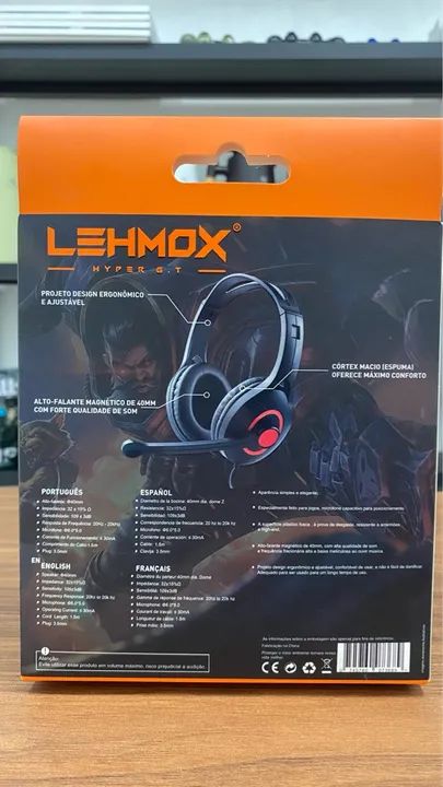 Headset Gamer Lehmox Hyper GT - Novo