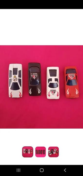Coleção  carrinhos spfc miniaturas