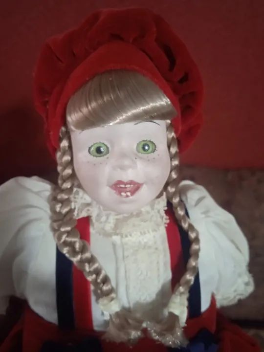 Boneca de porcelana estilo alemã linda e muito rara antiguidade - Foto 2