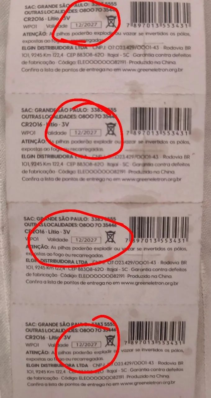Bateria CR2016 da Elgin - Foto 5