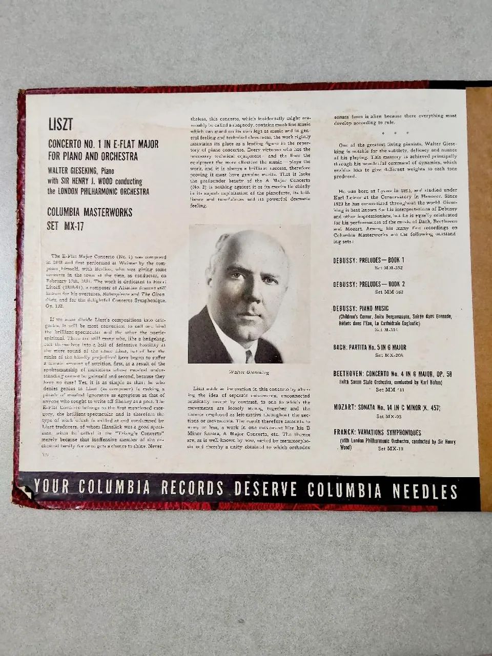 Franz  Liszt Concerto No. 1 - Walter Gieseking - Foto 4
