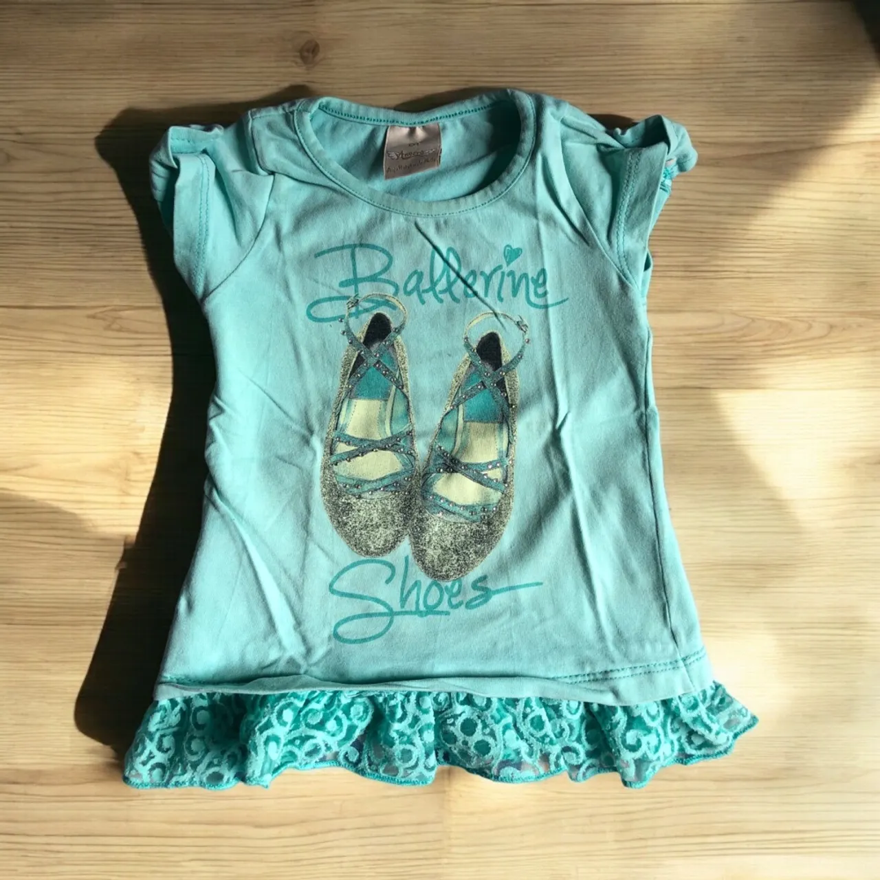 Blusa/camisa manga curta infantil menina veste aproximadamente 1/2 anos