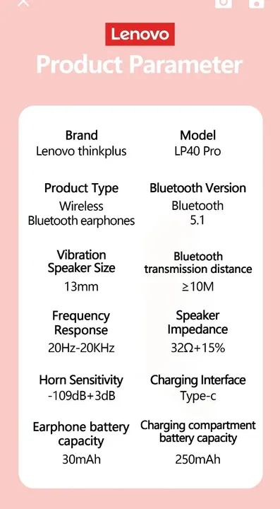 Baixou! Fone Bluetooth Lenovo LivePods LP40 Pro Branco - Foto 4