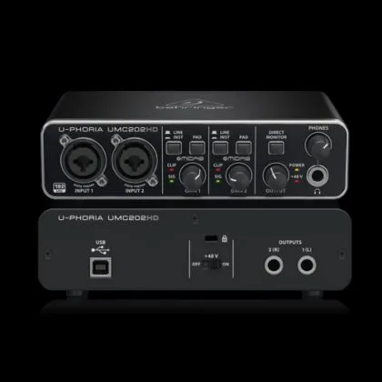 Interface de Áudio Behringer U-Phoria UMC202HD
