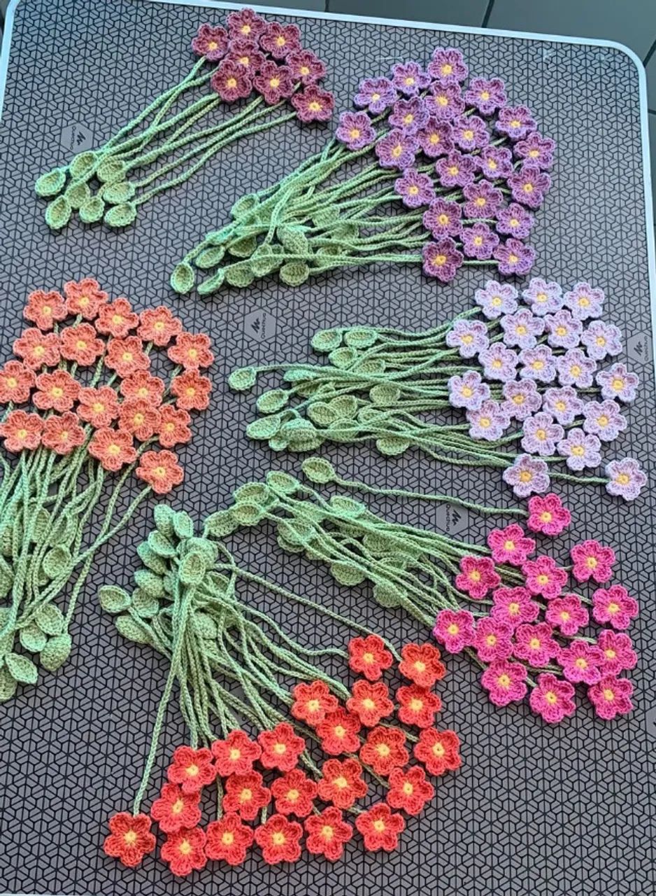Marcadores de Página Flor em Crochê - Várias Cores - SOB ENCOMENDA - Chamar no chat - Foto 4