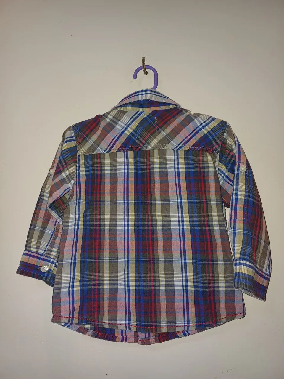 Camisa Xadrez Infantil Levis semi-nova  - Foto 3