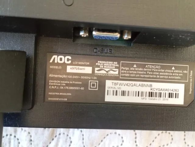 Monitor para PC 18,5" Preto antirreflexo  - Foto 3