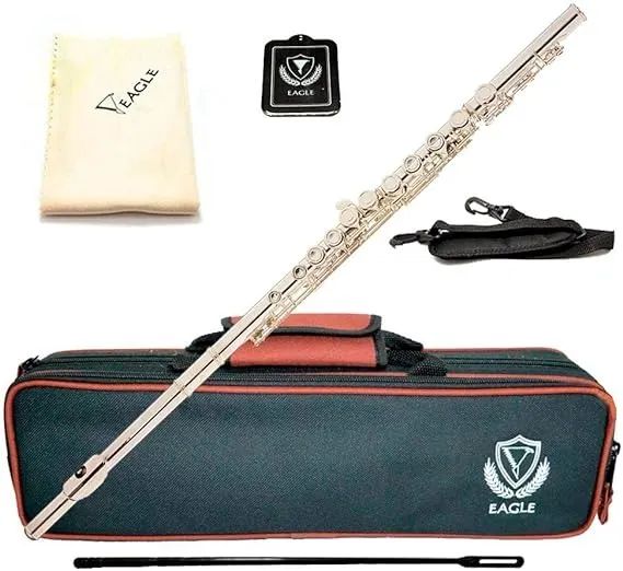 Flauta Eagle FL03S Prateada com Estojo - Lacrada e Garantia