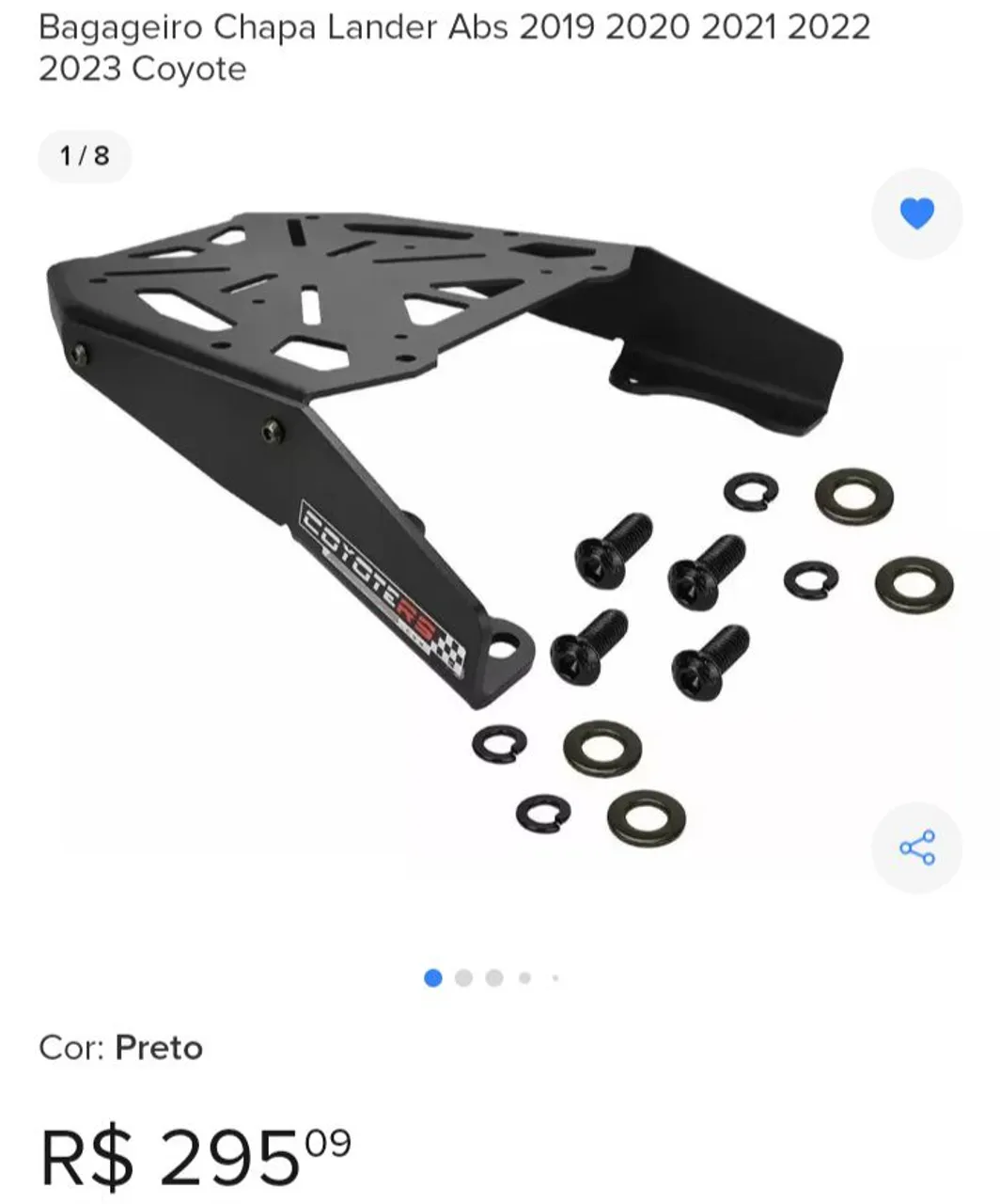 BAGAGEIRO E AFASTADOR DE ALFORGE PARA LANDER