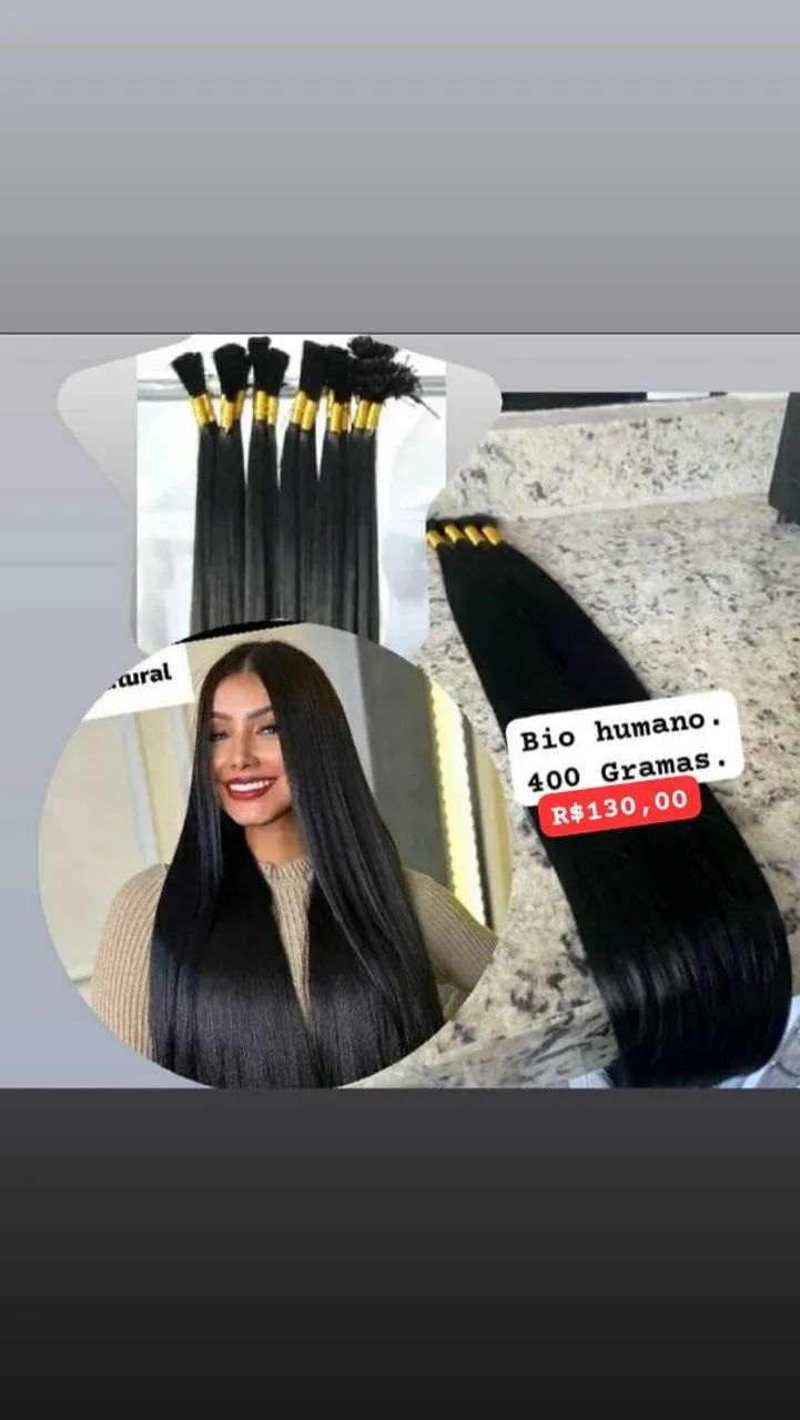 Mega Hair bio  Humano 400 Gramas