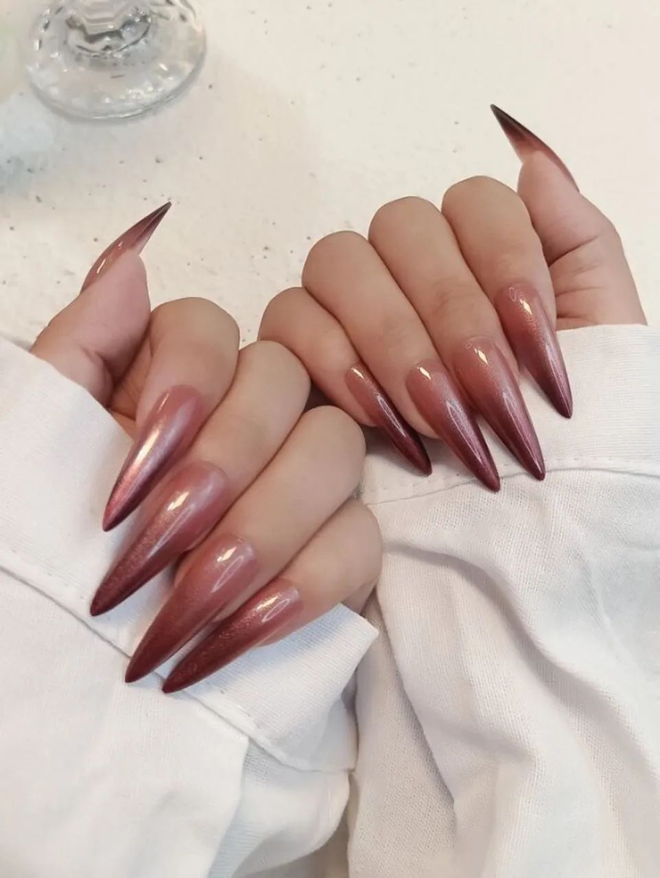 24 Peças de Unhas Postiças + Cola Transparente + Lixa de Unha