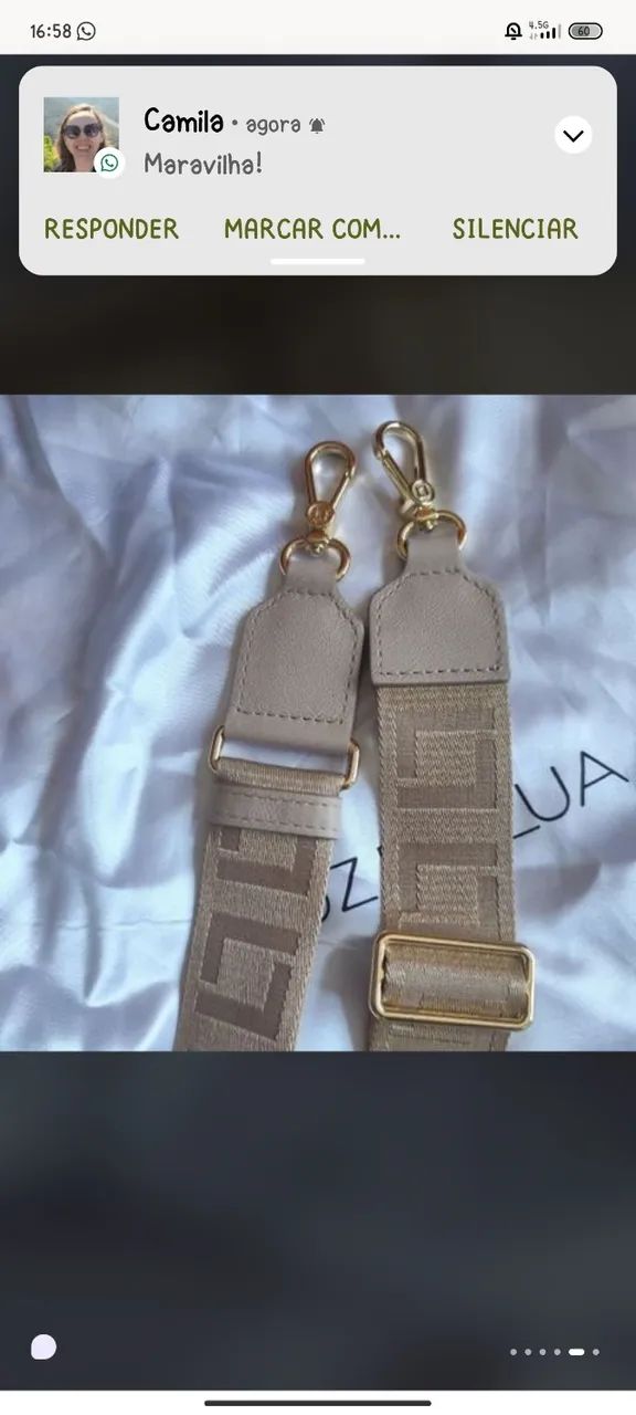 Alça couro e gorgorão - Luz da Lua  - Foto 2