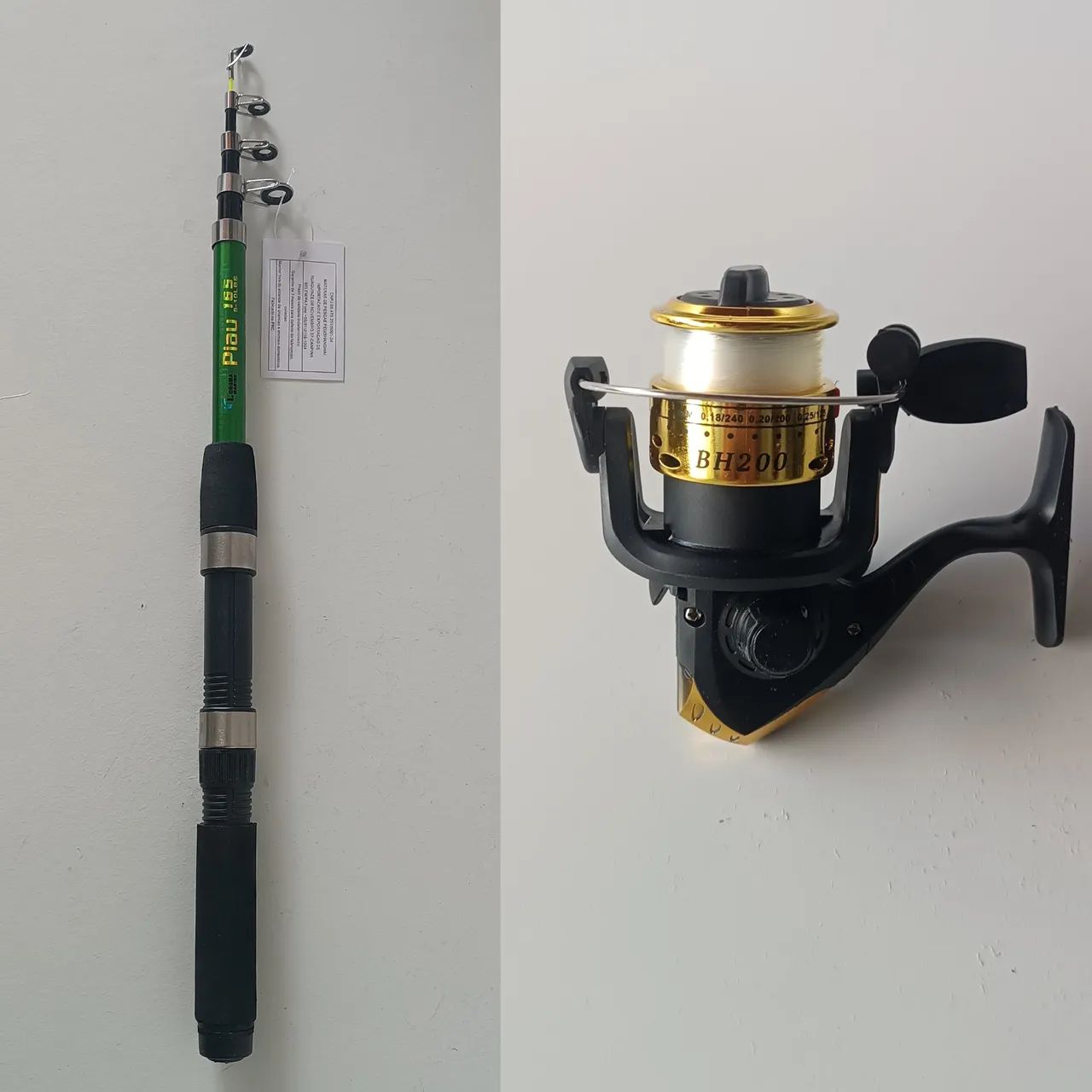 Kit vara telescópica e molinete novo - Foto 2