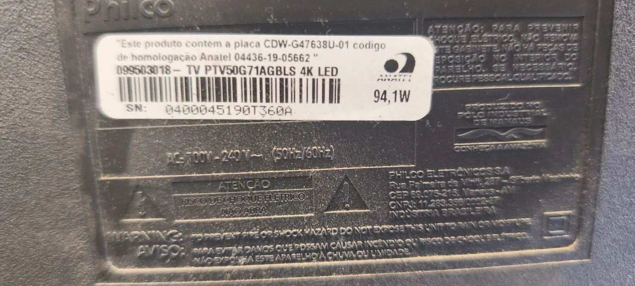 Vende -se tv pra retirada de peças 