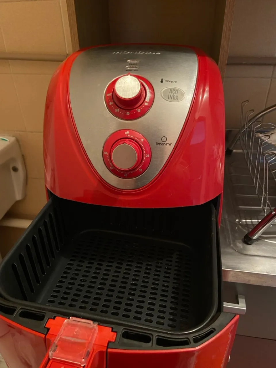 Air Fryer Fritadeira Elétrica Mondial - Vermelha